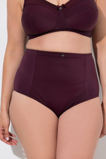 Ulla Popken 813137 Formende truser med høyt liv Vinrød - Shapewear - 