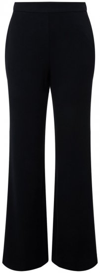 Ulla Popken 813306 Vide dressbukser med strikk i livet Mørkeblå - Stoffbukser - Vide bukser til dame i store størrelser