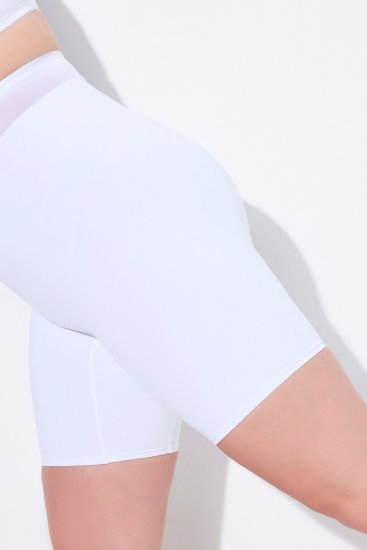 Ulla Popken 816440 Formende shorts med høyt liv Hvit - Shapewear - 