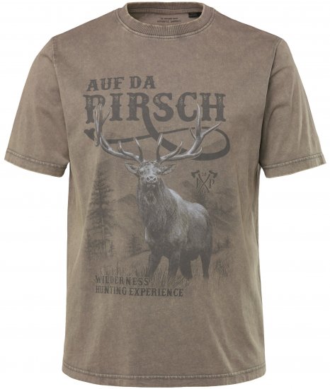 JP1880 Comfortable Fit Vintage Look T-Shirt Ash Gray - T-skjorter - Store T-skjorter - 2XL-14XL