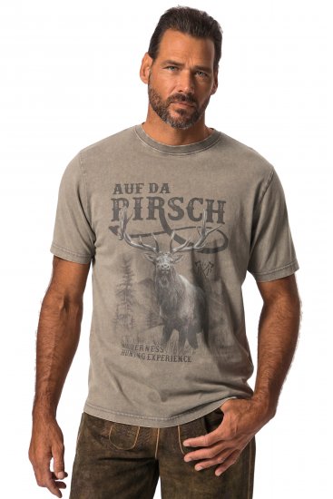 JP1880 Comfortable Fit Vintage Look T-Shirt Ash Gray - T-skjorter - Store T-skjorter - 2XL-14XL