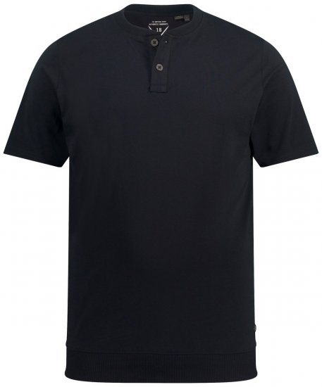 JP1880 818628 Henley t-skjorte med magepasning Svart - T-skjorter - Store T-skjorter - 2XL-14XL