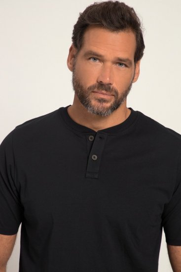 JP1880 818628 Henley t-skjorte med magepasning Svart - T-skjorter - Store T-skjorter - 2XL-14XL