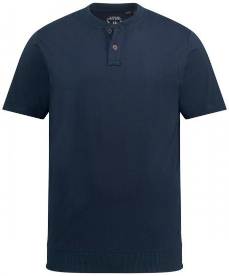 JP1880 818628 Henley t-skjorte med magepasning Mørkeblå - T-skjorter - Store T-skjorter - 2XL-14XL
