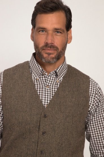 JP1880 Vest Tweed Wool Blend Traditional Light Brown - Dresser og blazere - Dresser i store størrelser