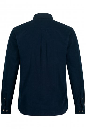 JP1880 Modern Fit Buttoned Collar Cotton Shirt Navy Blue - Skjorter - Store skjorter - 2XL-8XL