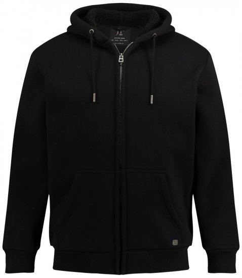 JP1880 820464 Hettejakke med teddyfôr Svart TALL - TALL gensere - TALL gensere for høye menn