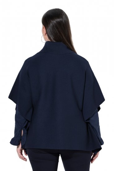 Ulla Popken 820620 Ponchogenser med høy hals Mørkeblå - Ponchoer og capes - 