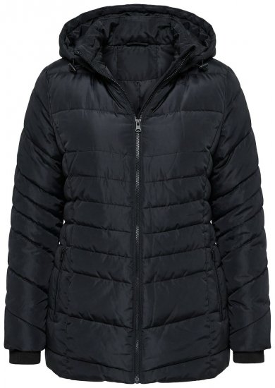 Ulla Popken 820889 Vattert kåpe Svart - Frakker - Kåper i store størrelser