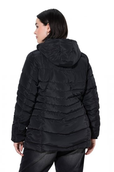 Ulla Popken 820889 Vattert kåpe Svart - Frakker - Kåper i store størrelser