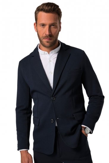 JP1880 New York Flexnamic Jerseyblazer med klafflommer Mørkeblå - Dresser og blazere - Dresser i store størrelser