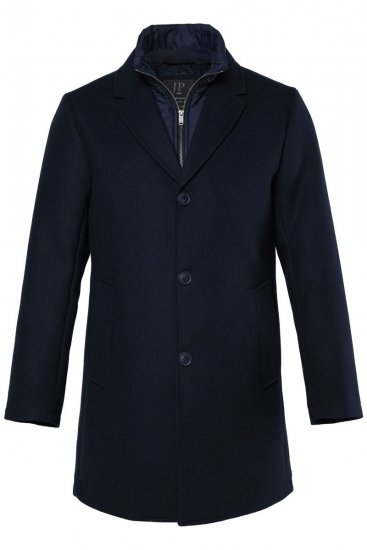 JP1880 821066 Quiltet Ullfrakk Mørkeblå - Jakker - Store jakker - 2XL-12XL