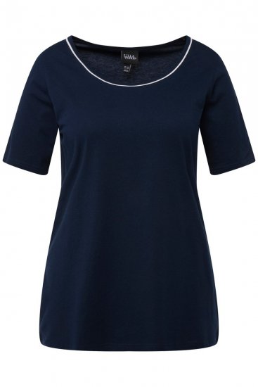 Ulla Popken 821244 Prikkete pyjamas Mørkeblå - Pyjamas/Loungewear - 