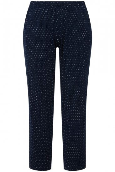 Ulla Popken 821244 Prikkete pyjamas Mørkeblå - Pyjamas/Loungewear - 