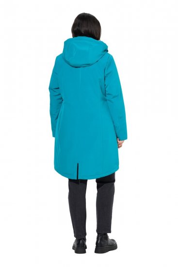 Ulla Popken 821495 Funksjonskåpe Turkis - Frakker - Kåper i store størrelser