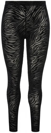 Ulla Popken 822286 Dyremønstrede strømpeleggings Svart - Strømpebukser & sokker - 