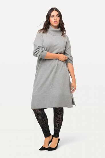 Ulla Popken 822286 Dyremønstrede strømpeleggings Svart - Strømpebukser & sokker - 