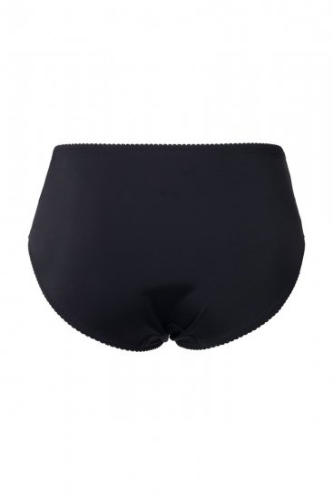 Ulla Popken 822864 Blomstrete truser med blonder Svart - Truser - 