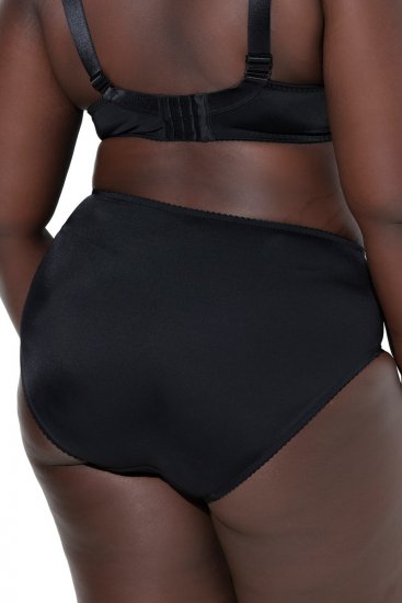 Ulla Popken 822864 Blomstrete truser med blonder Svart - Truser - 