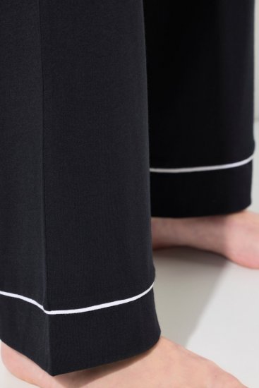 Ulla Popken 823030 Pyjamas med skjortekrage Svart - Pyjamas/Loungewear - 