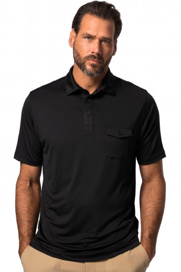 JP1880 Jay-Pi Flexnamic QuickDry Piqué Golf Polo Shirt Black - Sportsklær & turklær - Sportsklær till herre i store størrelser
