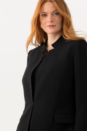 Ulla Popken 823318 Blazer med ståkrage Svart - Blazere - Blazere i store størrelser for dame