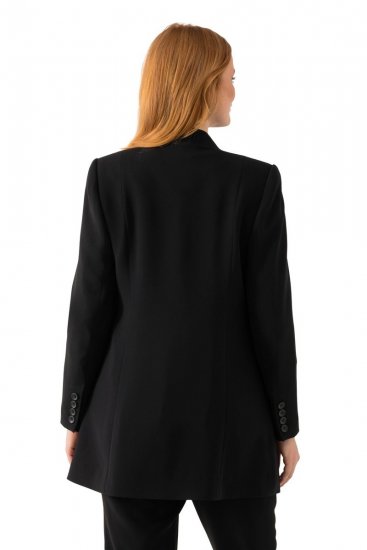 Ulla Popken 823318 Blazer med ståkrage Svart - Blazere - Blazere i store størrelser for dame