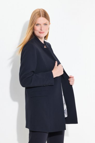 Ulla Popken 823318 Blazer med ståkrage Mørkeblå - Blazere - Blazere i store størrelser for dame