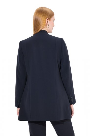 Ulla Popken 823318 Blazer med ståkrage Mørkeblå - Blazere - Blazere i store størrelser for dame