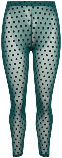 Ulla Popken 823383 Prikkete strømpeleggings Olivengrønn - Strømpebukser & sokker - 