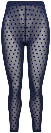 Ulla Popken 823383 Prikkete strømpeleggings Mørkeblå - Strømpebukser & sokker - 