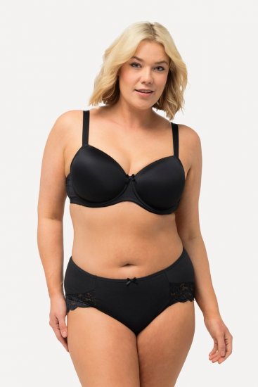 Ulla Popken 824106 Truser med blonder 2-pakning Svart - Truser - 