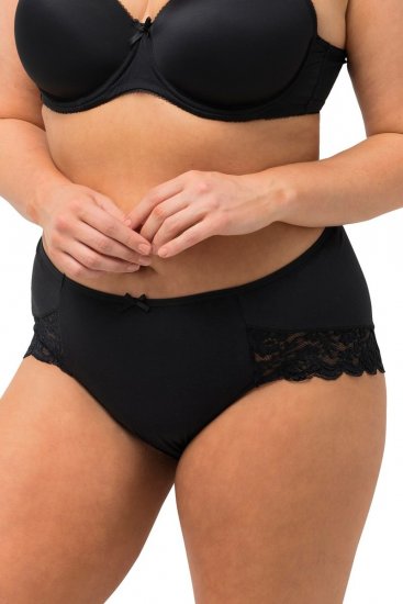 Ulla Popken 824106 Truser med blonder 2-pakning Svart - Truser - 