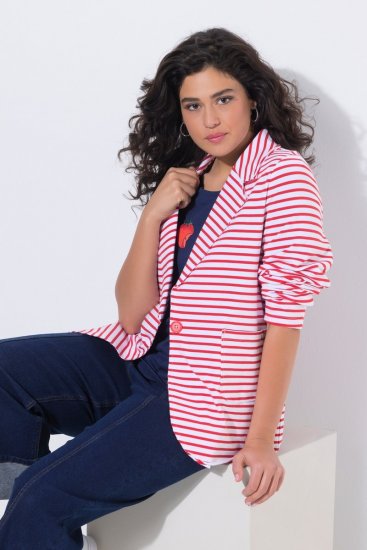 Ulla Popken 824355 Jerseyblazer Korall - Blazere - Blazere i store størrelser for dame