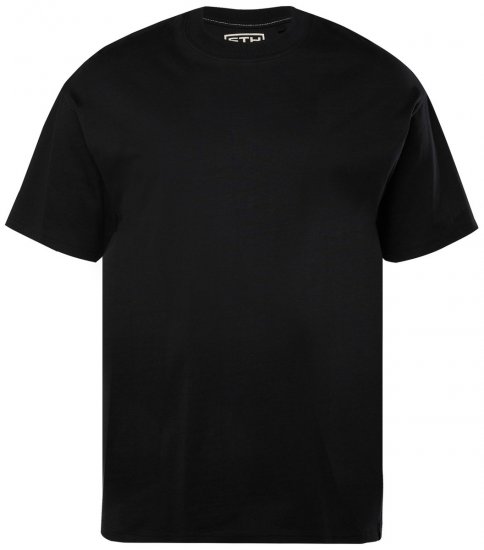 STHUGE 824720 Oversize T-skjorte Svart - T-skjorter - Store T-skjorter - 2XL-14XL