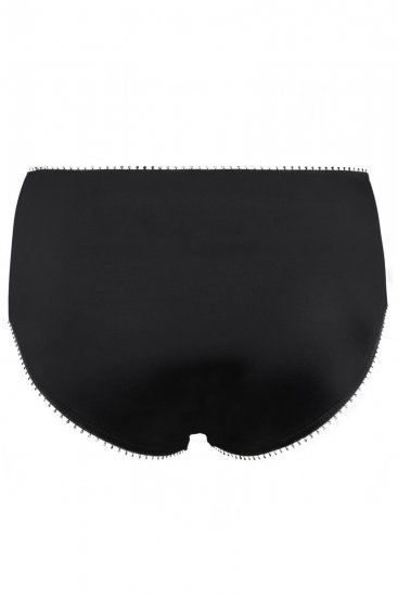 Ulla Popken 825790 Blomstrete truser med blonder Svart - Truser - 