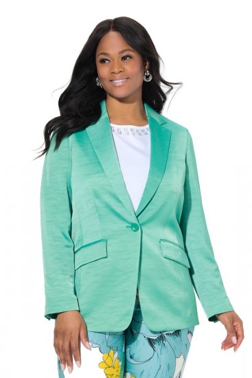 Ulla Popken 826161 Strukturert blazer Grønn - Blazere - Blazere i store størrelser for dame