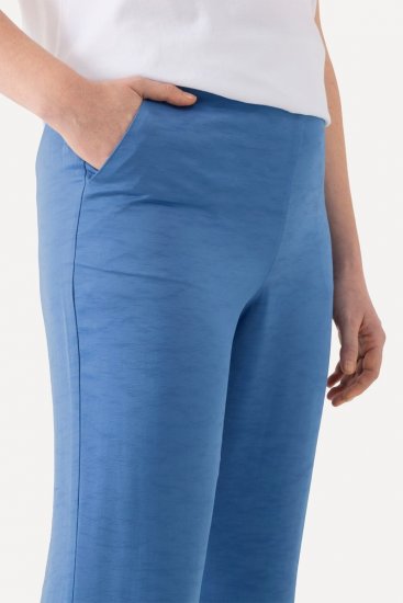 Ulla Popken 826163 Vide dressbukser Denimblå - Stoffbukser - Vide bukser til dame i store størrelser