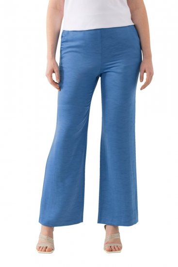 Ulla Popken 826163 Vide dressbukser Denimblå - Stoffbukser - Vide bukser til dame i store størrelser