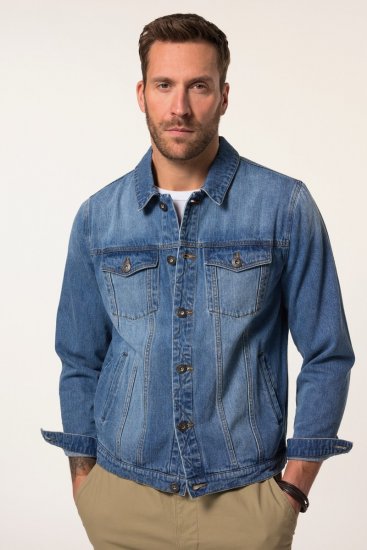 JP1880 826234 Jeansjakke med brystlommer Denimblå - Jakker - Store jakker - 2XL-12XL