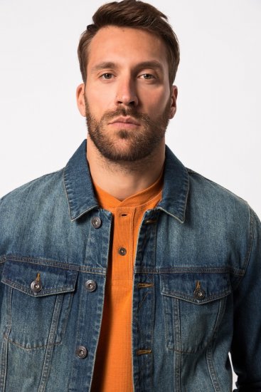 JP1880 826234 Jeansjakke med brystlommer Indigoblå - Jakker - Store jakker - 2XL-12XL