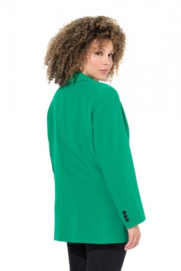 Ulla Popken 826487 Oversized blazer med klafflommer Smaragdgrønn - Blazere - Blazere i store størrelser for dame