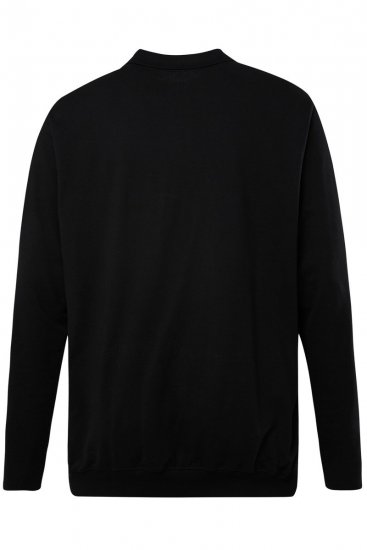 JP1880 827115 Langermet pikéskjorte med magepasning Svart - Polo- & piqueskjorter - Poloskjorte i store størrelser - 2XL-8XL