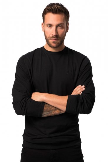 JP1880 827128 Langermet T-skjorte med magepasning Svart - T-skjorter - Store T-skjorter - 2XL-14XL