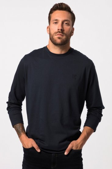 JP1880 827128 Langermet T-skjorte med magepasning Mørkeblå - T-skjorter - Store T-skjorter - 2XL-14XL