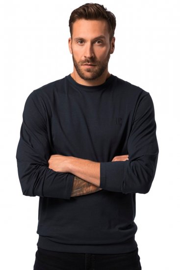 JP1880 827128 Langermet T-skjorte med magepasning Mørkeblå - T-skjorter - Store T-skjorter - 2XL-14XL