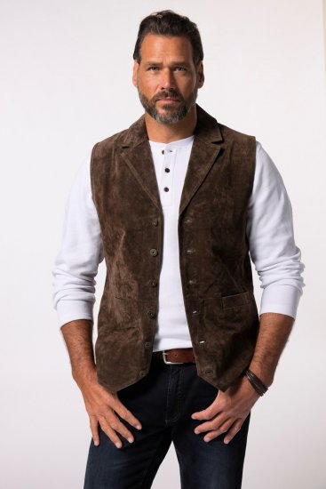 JP1880 827437 Semskevest med slag Mørkebrun - Dresser og blazere - Dresser i store størrelser