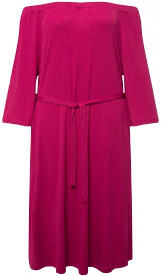 Ulla Popken 827740 Jerseykjole med 3/4-ermer Rosa - Midikjoler - Midikjoler i store størrelser