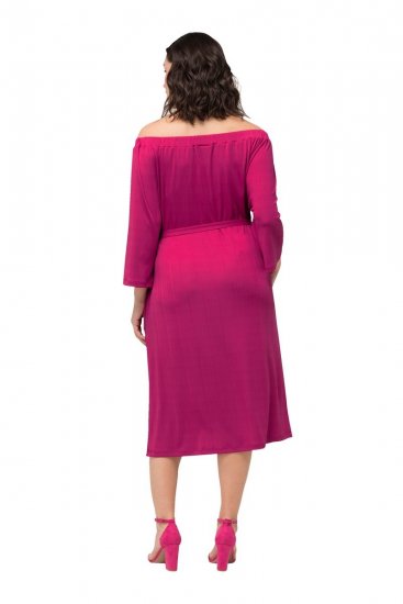 Ulla Popken 827740 Jerseykjole med 3/4-ermer Rosa - Midikjoler - Midikjoler i store størrelser