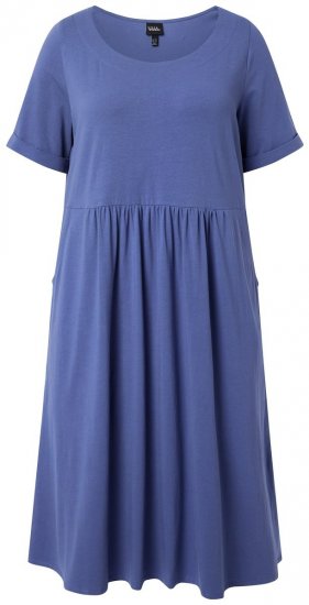 Ulla Popken 827920 Kortermet jerseykjole Blå - Jerseykjoler - 